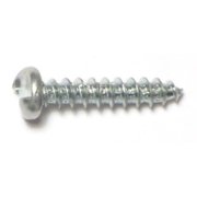 MIDWEST FASTENER Sheet Metal Screw, #10 x 1 in, Zinc Plated Steel Pan Head Slotted Drive, 20 PK 62448